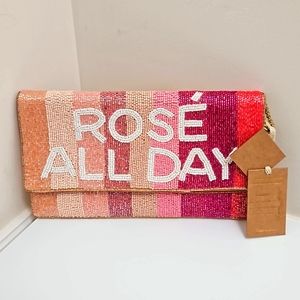 Rose All Day beautiful beaded bold Clutch .